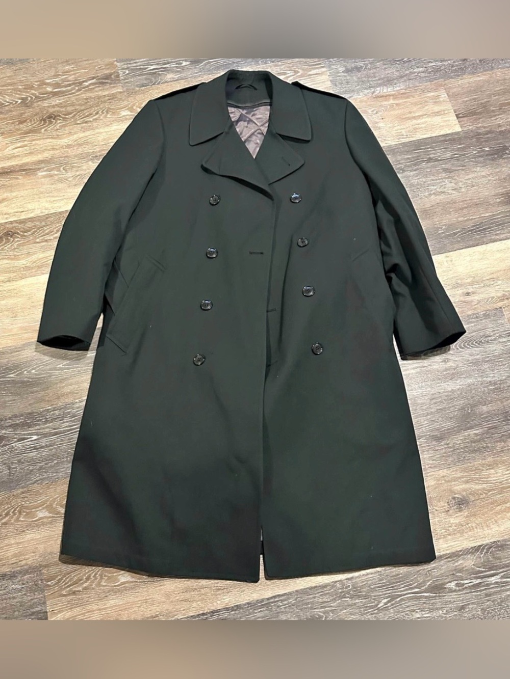 Vintage Canadian Military Wool Overcoat 1989 w/Line